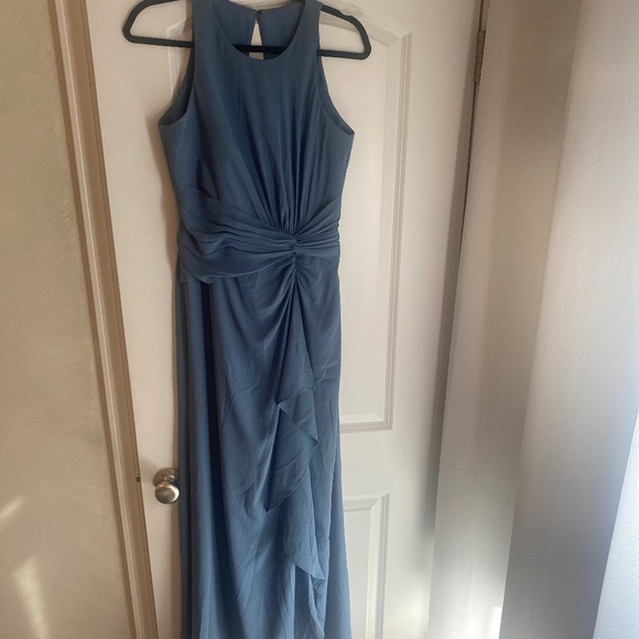 David's Bridal Dresses Davids Bridal Bridemaids Dress In Steel Blue